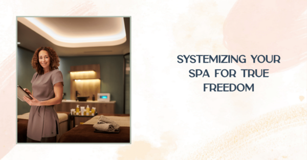 the image is used for Systemizing Your Spa For True Freedom blog post